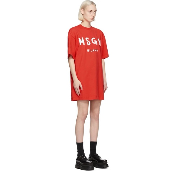 MSGM
Milano' Brush Logo Dress - Strawberry Red Size XS - Picture 3 of 9